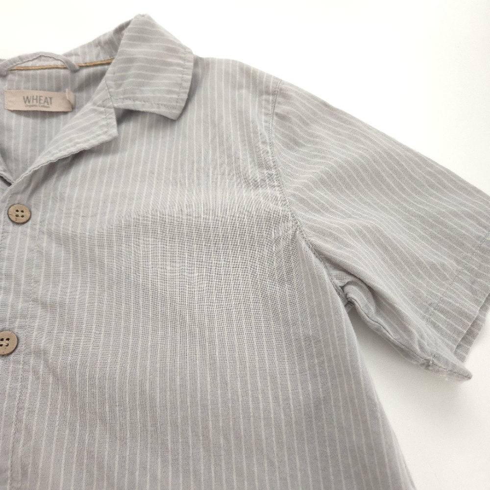 WHEAT Kids Organic Cotton Button Up Shirt size 8Y - Picture 3 of 11